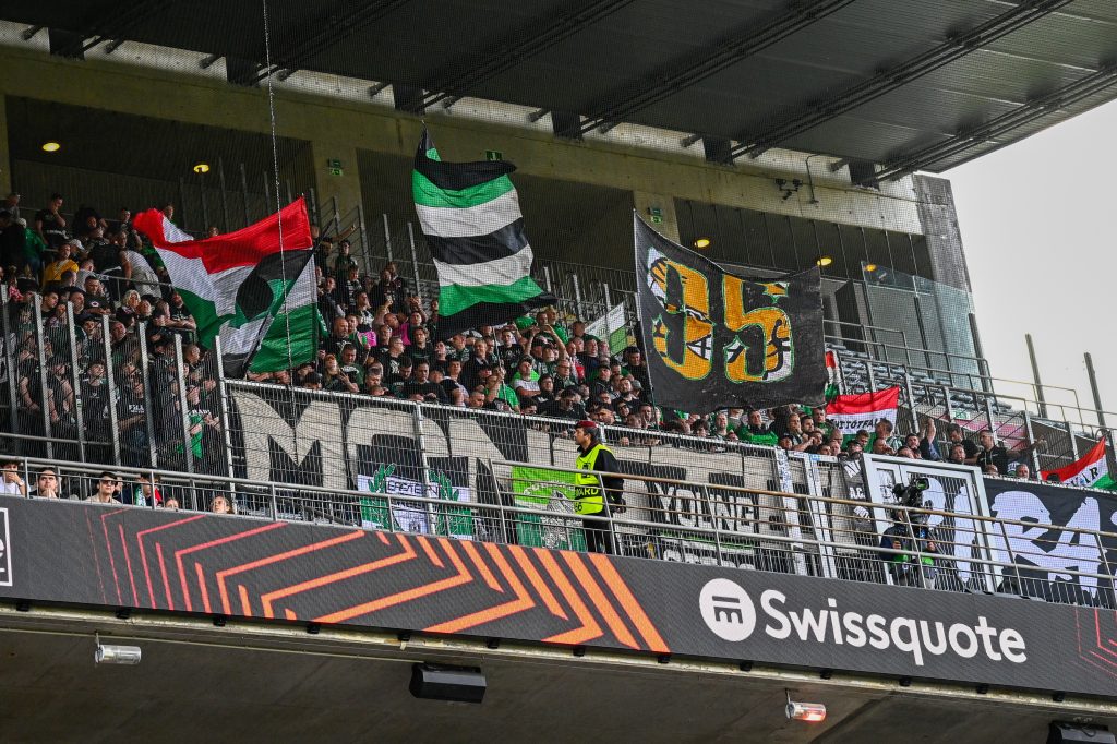 A ferencvárosi szurkolók Bragában.