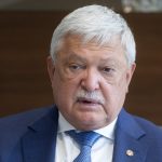 Csányi Sándor, a Magyar Labdarúgó Szövetség (MLSZ) elnöke sajtótájékoztatón az MLSZ közgyűlésén.