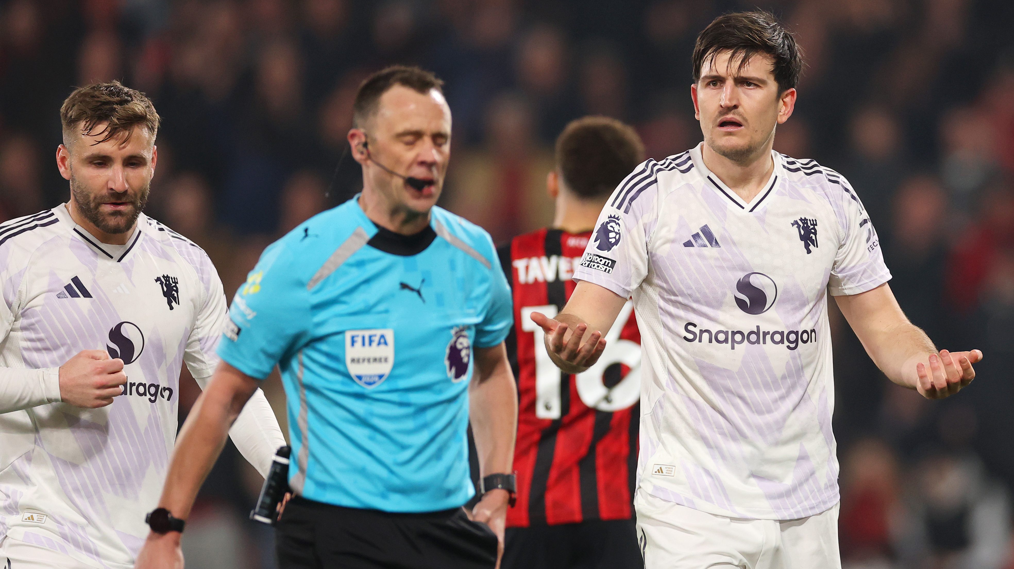 Harry Maguire a piros lapja után.