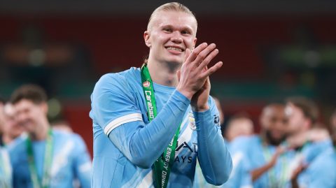 Erling Haaland az Arsenal elleni Ligakupa-döntő után.