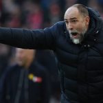 Tottenham Hotspur's Croatian head coach Igor Tudor reacts during the English Premier League football match between Liverpool and Tottenham Hotspur at Anfield in Liverpool, north west England on March 15, 2026.