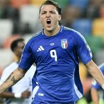Mateo Retegui, az olasz válogatott csatára.