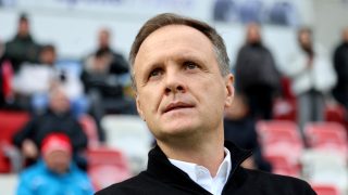 Vladimir Radenkovic, a Diósgyőri VTK vezetőedzője a labdarúgó Fizz Liga 16. fordulójában játszott Diósgyőri VTK - Nyíregyháza Spartacus FC mérkőzésen a diósgyőri DVTK Stadionban 2025. december 6-án. A Diósgyőr 2-0-ra győzött.