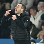PARIS, FRANCE - FEBRUARY 08: Roberto De Zerbi, head coach of Marseille reacts during the French Ligue 1 (L1) football match between Paris Saint-Germain (PSG) and Olympique de Marseille at Parc des Princes stadium in Paris, France on February 08, 2026. Mustafa Yalcin / Anadolu