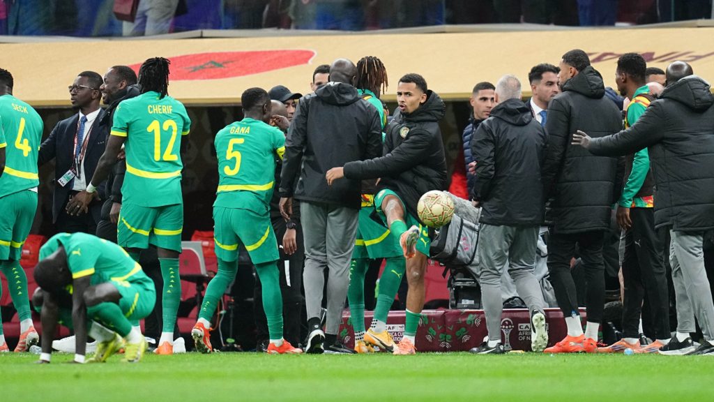 A szenegáli csapat az Afrika Kupa-döntőn.