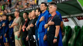 Szerhij Rebrov, az ukrán labdarúgó-válogatott szövetségi kapitánya.