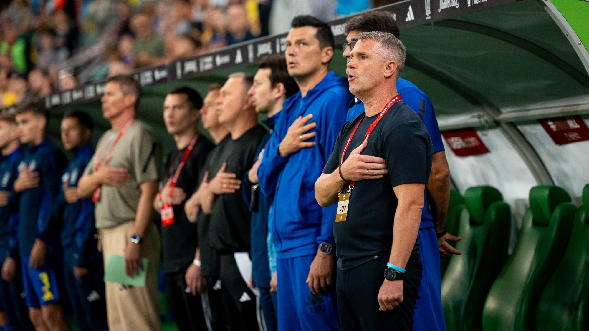 Szerhij Rebrov, az ukrán labdarúgó-válogatott szövetségi kapitánya.