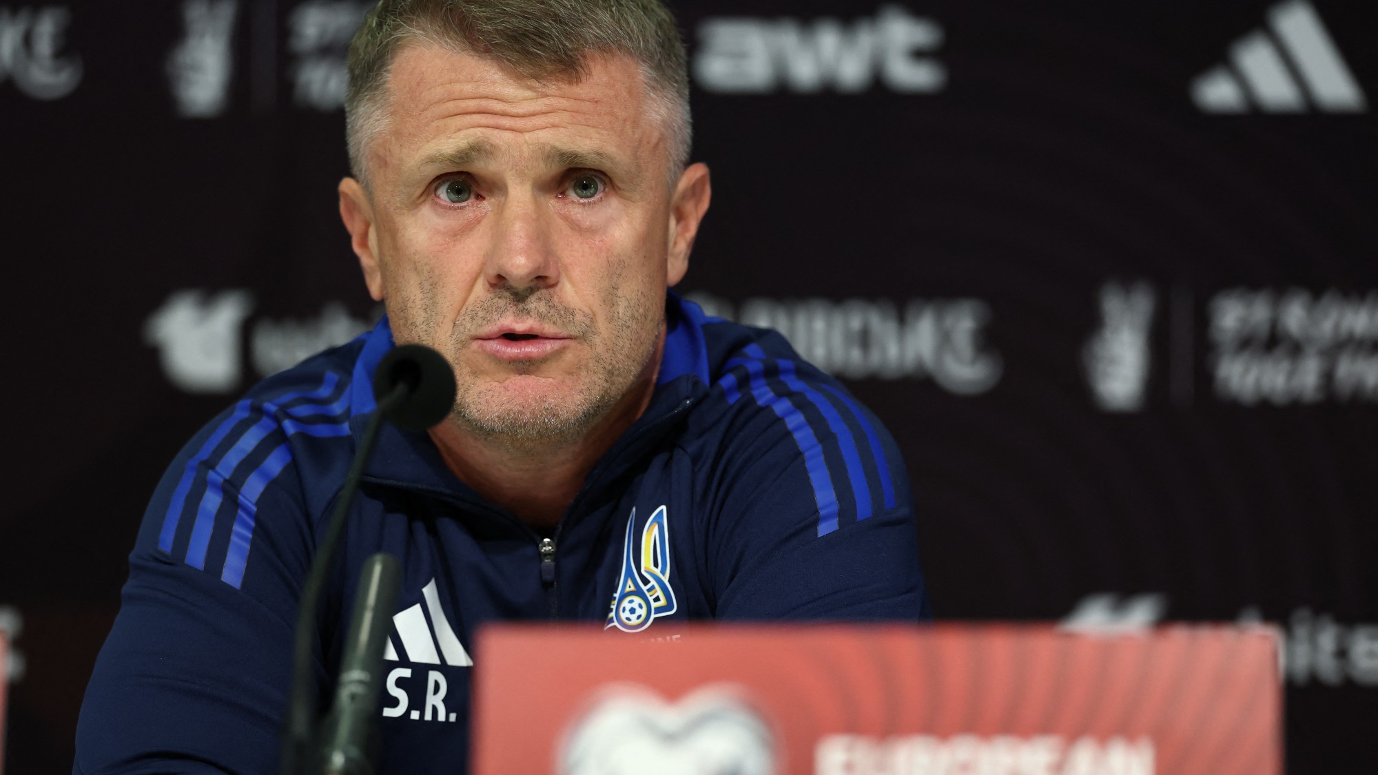 Szerhij Rebrov, az ukrán válogatott szövetségi kapitánya.