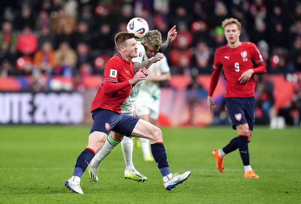 Sammie Szmodics egy ütközésnél megsérült a cseh-ír világbajnoki pótselejtezőn.