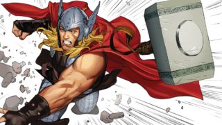 Thor dobja a kalapácsát a Mennydörgés istene második kötetében